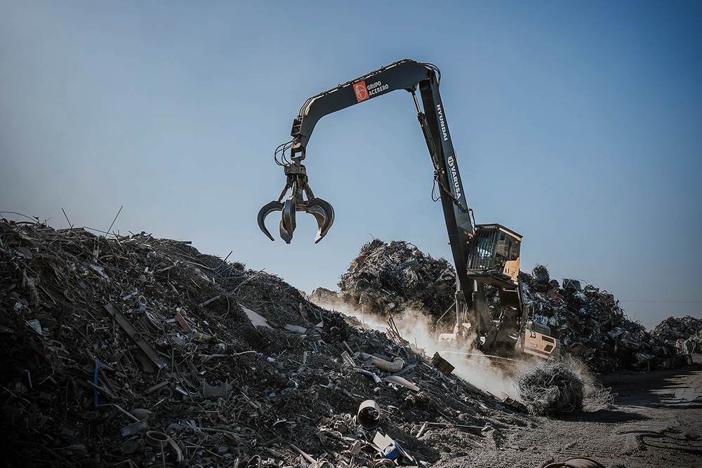 Recuperación de chatarra ferrosa en planta